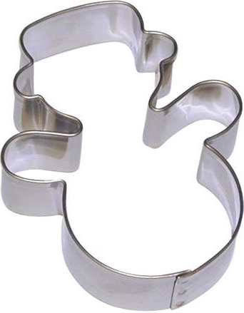 RVS uitsteekvormpje voor koekjes Sneeuwpop, set van 10 stuks