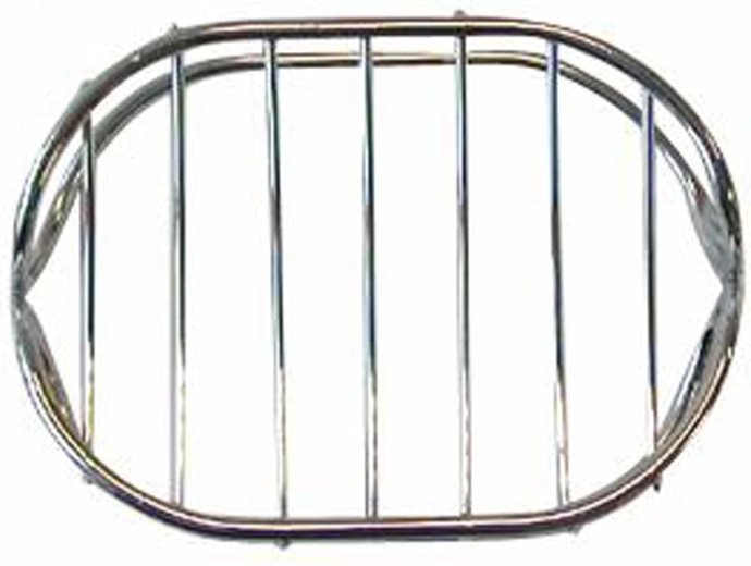 Draadachtige ovale zeepbakje, verchroomd metaal 8,4 × 10,7 × 3,8 cm