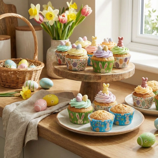 Easter Paper Muffin Cups, 100 pcs