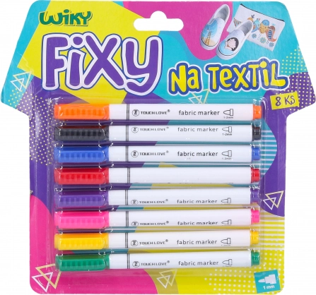 Fabric markers, 8 pcs