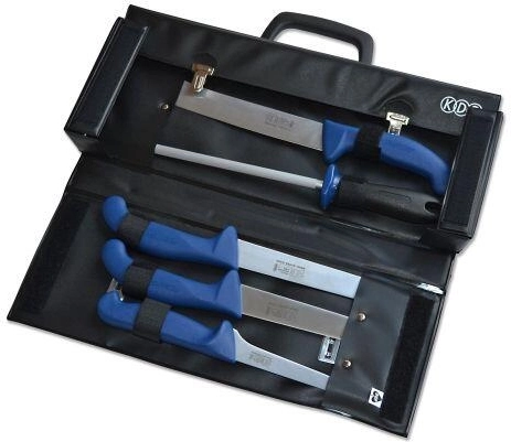 Butcher’s knife and honing steel set, 5-piece
