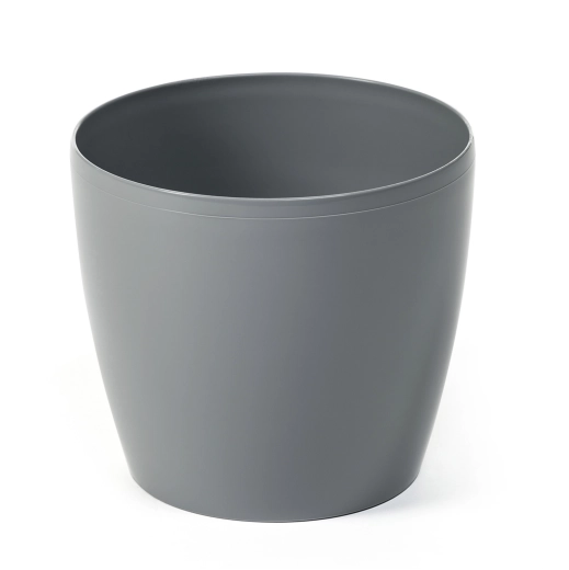 Cache-pot Magnolia 21 cm gris brillant