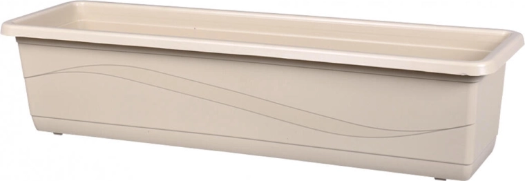 Jardinière en plastique Lobelia Modern 60 cm brun clair