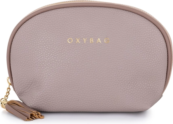 Trousse de toilette PLUS en cuir couleur moka