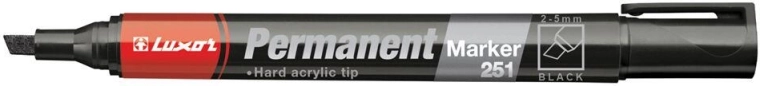 LUXOR 251 permanent marker with chisel tip 2–5 mm, black