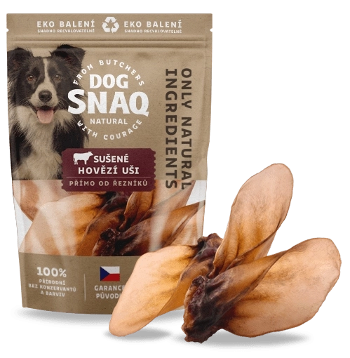 Dog Snaq dried beef ear for dogs, 3 pcs