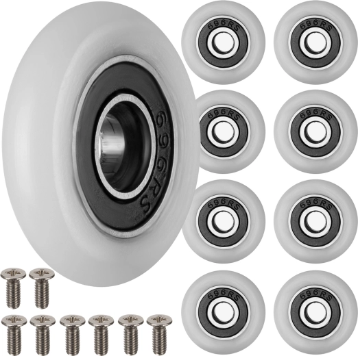 Ruhhy Rollen für die Duschkabine mit Kugellager 23 × 6 mm (8 Stk.)