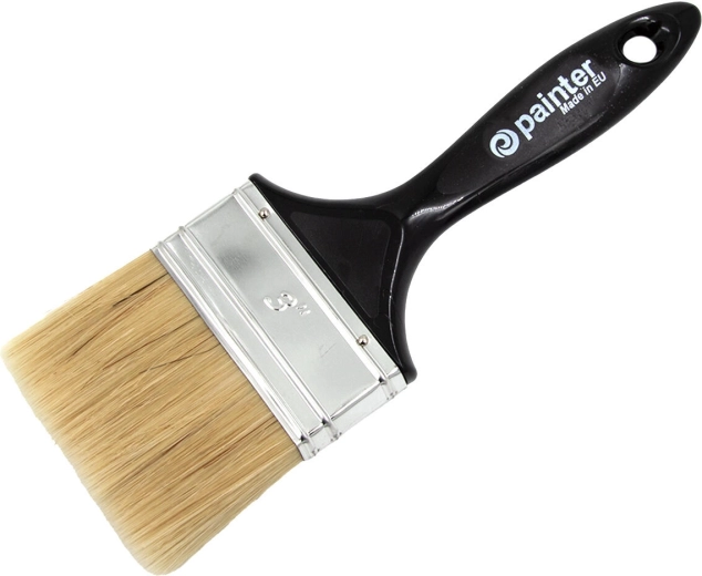 Platte verfkwast 3″ met kunststof handgreep