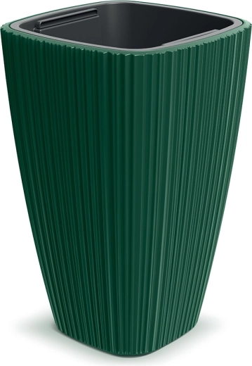 Oro Flower Pot 29 cm dark green with inner insert