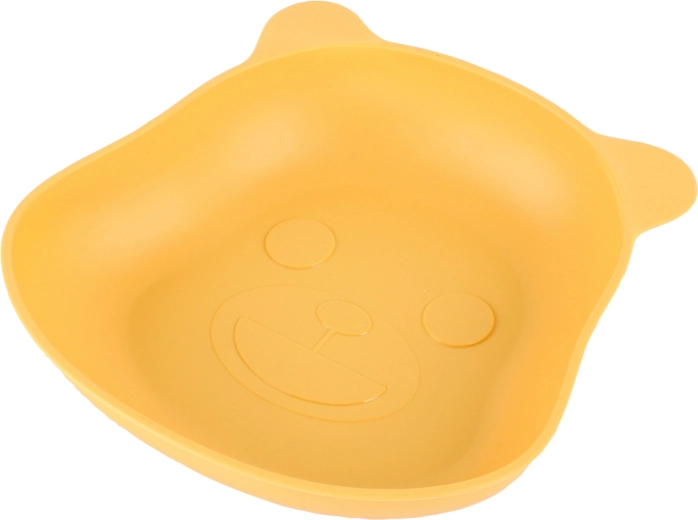 Kunststoff-Snacktablett 15 × 18 cm gelb