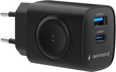 Gembird 20 W USB Charger with USB‑C PD and USB‑A QC 3.0 – Black