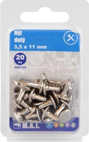 Hollow rivet 3.5 × 11 mm (20 pcs)