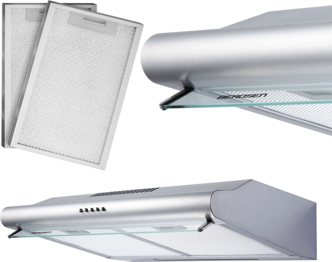 Under-cabinet range hood 50 cm inox Berdsen