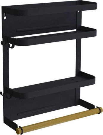 Two-tier magnetic kitchen organizer