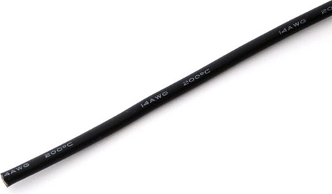 Siliconendraad MSP 2,0 mm² (14 AWG) zwart - 1 m