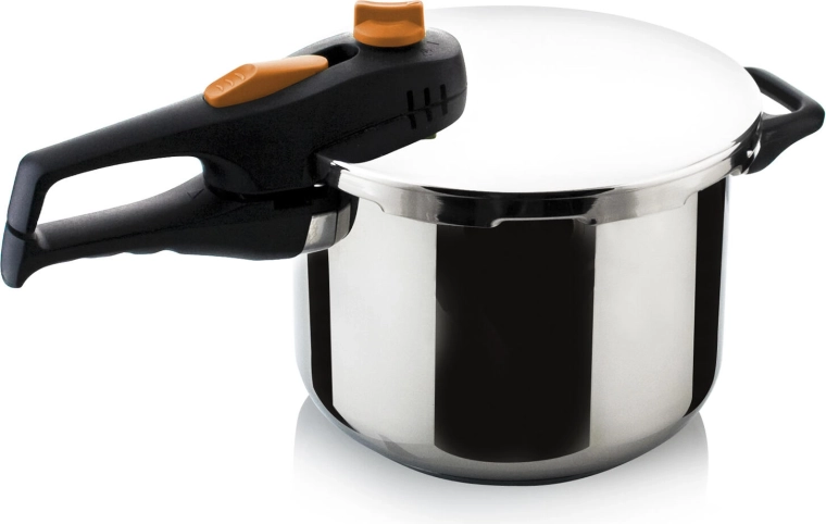 Snelkookpan 4 l Adagio van roestvrij staal met oranje bediening