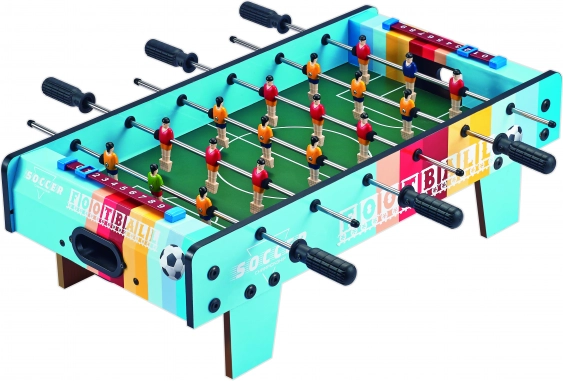 wooden tabletop foosball 60.5 × 30.5 × 18.5 cm