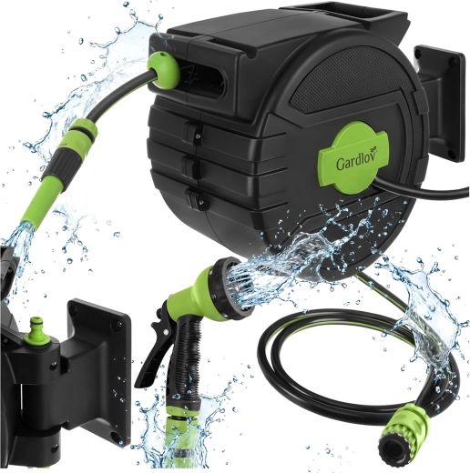 Automatic wall-mounted garden hose reel Gardlov 20 m