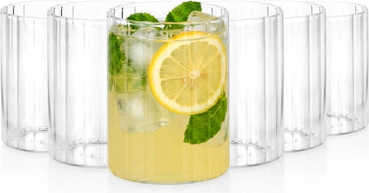 Vilde Ribbed Glasses 230 ml, 6 pcs