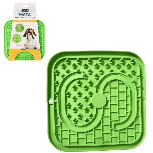 Vertragende voerbak voor honden en katten 20 × 20 × 1 cm groen