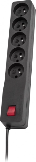 Surge Protection Strip Lestar ZX 510, 1 socket, 1.0 m, black