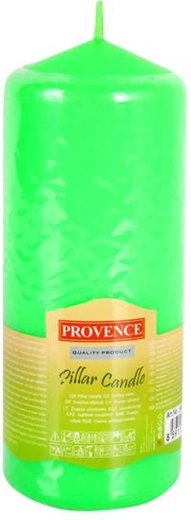 Bougie cylindre verte en paraffine 65 × 160 mm