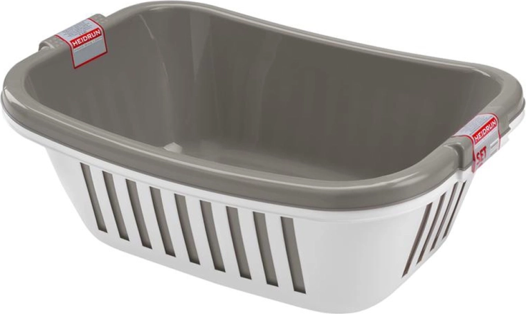 Paniers à linge propres en plastique HEIDRUN, lot de 2 pièces