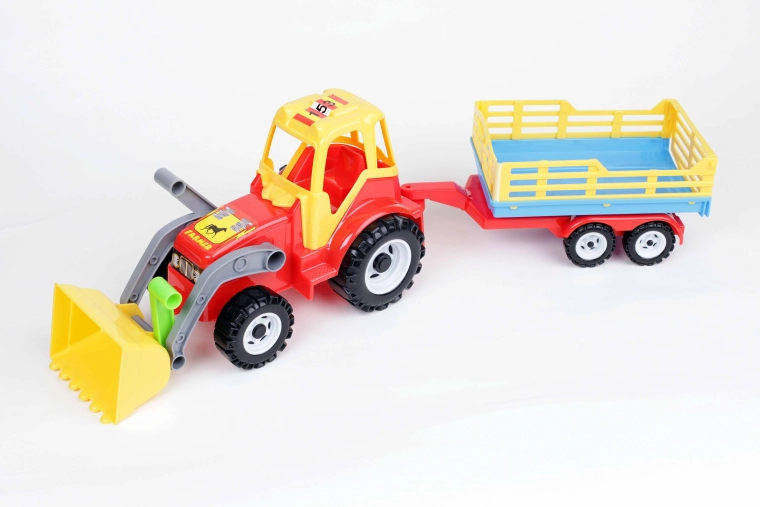 Tractor met lader en aanhanger - model 084