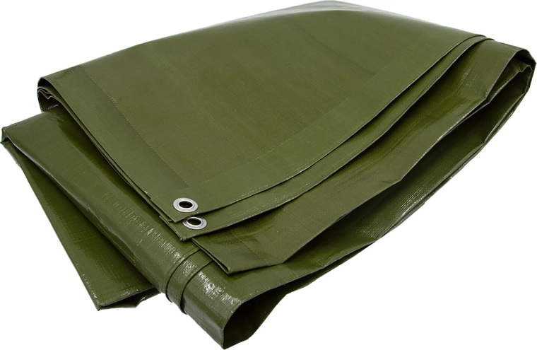 Green tarp with grommets 3 × 4 m, 200 g/m²