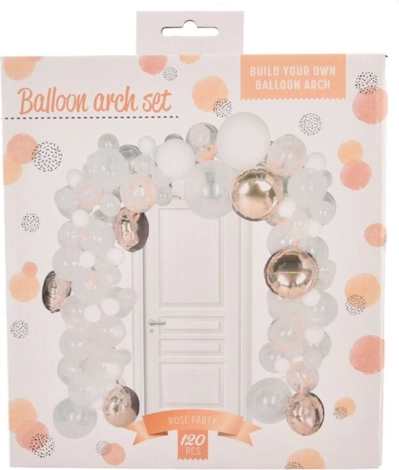 White and Pink Latex Balloon Garland – 120 pcs