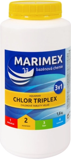 Marimex Chlor Triplex 1.6 kg – multi-purpose pool tablets