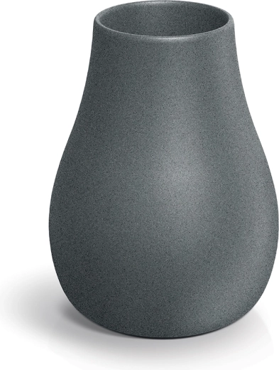 Cache-pot Evolia Slim 40 cm – gris granit, cache-pot rond moderne en plastique pour plantes