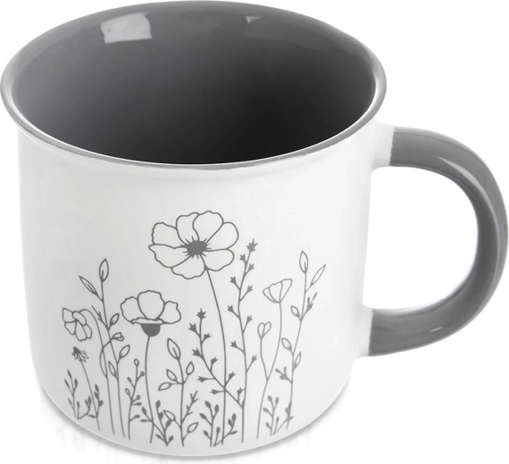 Mug en porcelaine 400 ml à motif floral Orion