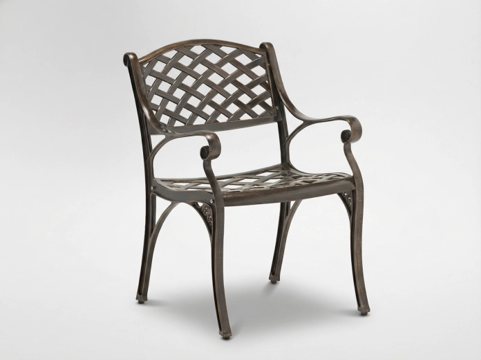 Aluminium tuinstoel MONDRICH in antiek bronzen kleur 65 × 64 × 92 cm