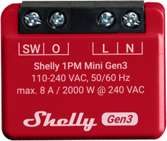 Intelligent Switch Shelly 1PM Mini Gen3 with WiFi and Bluetooth