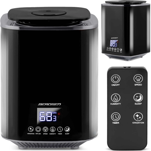 Ultraschall-Luftbefeuchter BERDSEN mit Ionisierung und Aromatherapie, schwarz