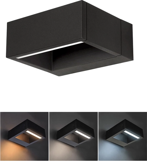 Solight LED buitenwandlamp Ragusa 7 W, 450 lm, 3 CCT