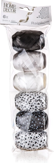 Cadeaulinten RAINBOW, 10 m, kleurmix, 6 stuks