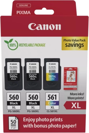 Canon PG-560XL x2 / CL-561XL Photo Value-pakket met fotopapier