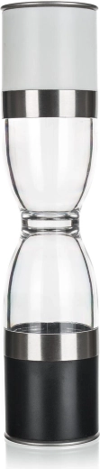 Double-sided salt and pepper mill CULINARIA Duo stainless steel/acrylic 23 cm