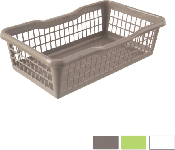Panier de rangement en plastique 24,5 × 15,2 × 7,5 cm, coloris assortis