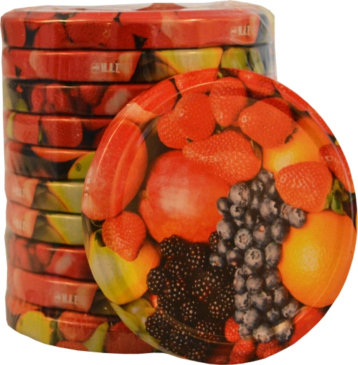 TWIST 82 screw caps with fruit decor (10 pcs)