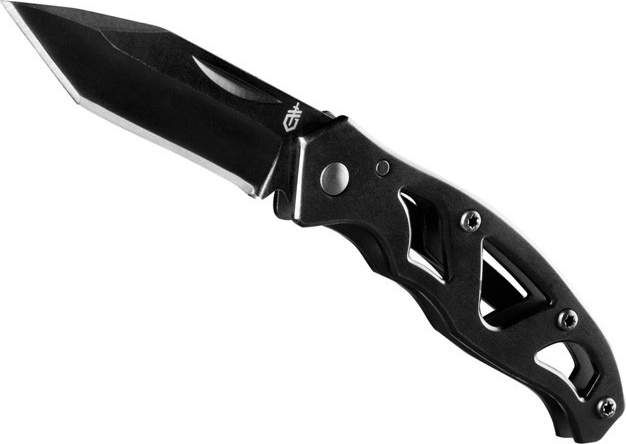 Gerber Paraframe Mini Black couteau de poche 5,6 cm – tout noir, tout métal
