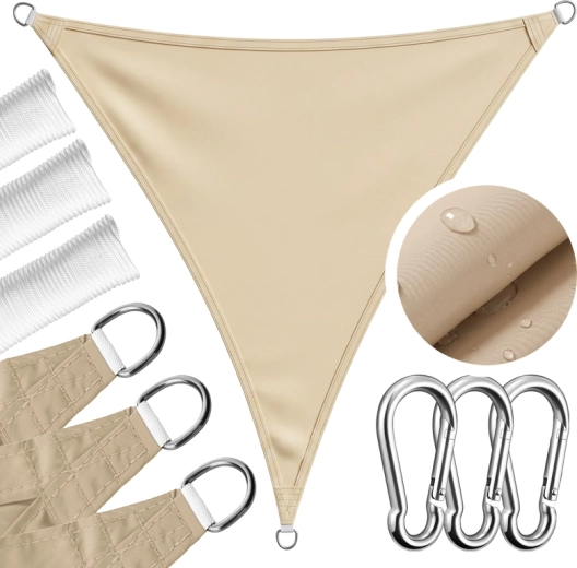 Tuin-schaduwdoek AURA TRI 4×4×4 m beige