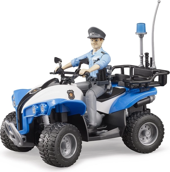 Bruder blauwe politie quad met figuur