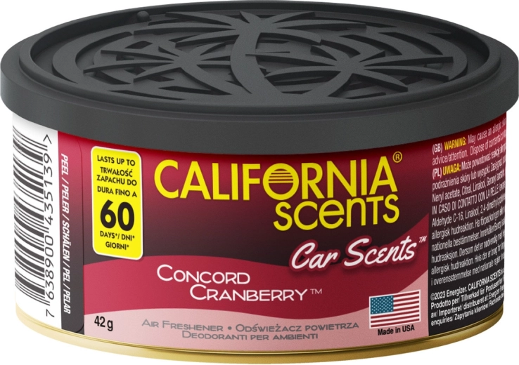 Désodorisant de voiture CALIFORNIA SCENTS Concord Cranberry