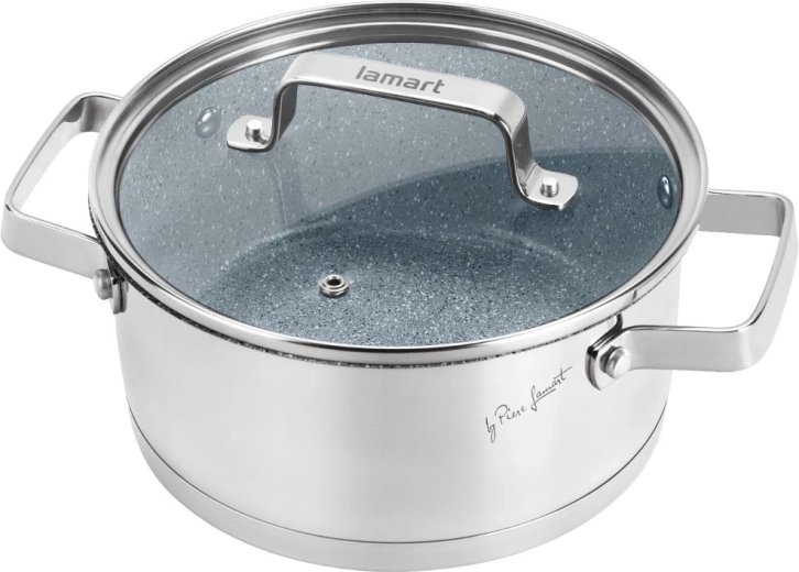 Lamart Stoness Kochtopf mit Deckel 18 cm, 1,9 l