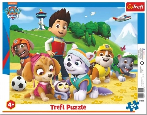 Framepuzzel 25 stukjes PAW PATROL Op het spoor