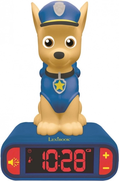 Kids’ alarm clock with 3D night light PAW PATROL Chase