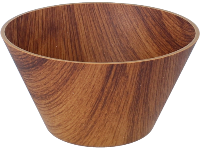 Saladier en plastique 16 cm, marron (noyer)